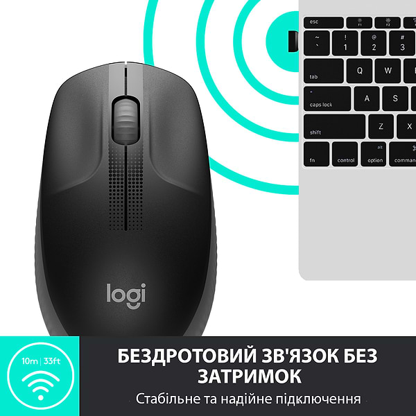 Фото - Мышь беспроводная Logitech M190 Charcoal (910-005905)