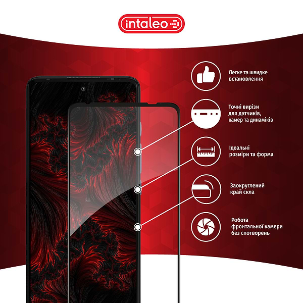 Фото - Захисне скло для смартфону Intaleo Full Glue for MOTO G60S Black (1283126521201)