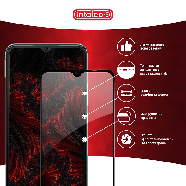 Фото - Захисне скло для смартфону Intaleo Full Glue for Xiaomi Redmi 10C Black (1283126527173)