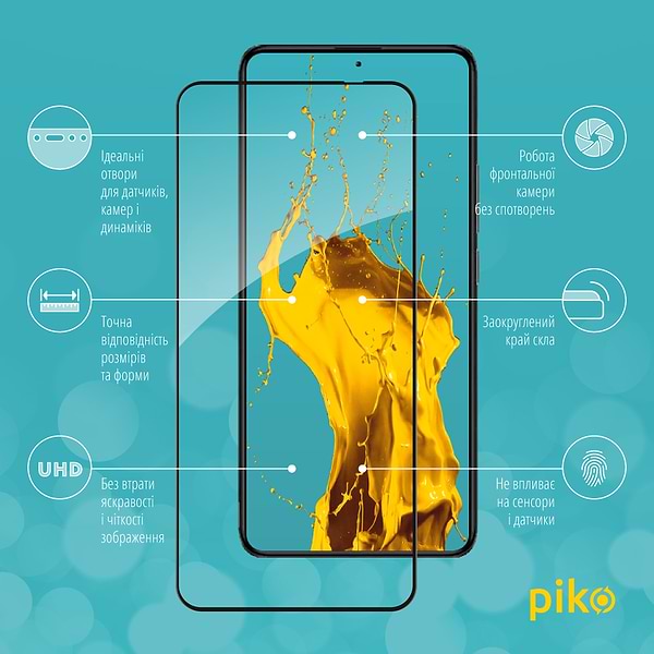 Фото - Захисне скло для смартфону Piko Full Glue for Xiaomi Redmi K60 Black (1283126589850)