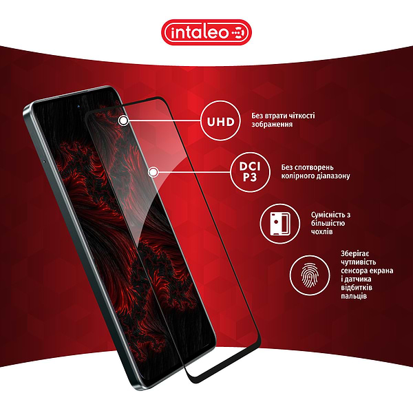Фото - Защитное стекло для смартфона Intaleo Full Glue for Realme C67 Black (1283126590047)