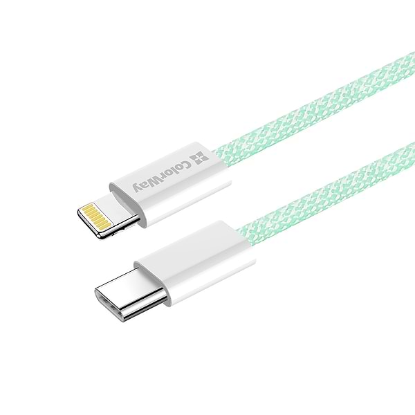 Фото - Кабель синхронизации данных Colorway Type-C - Apple Lightning (PD Fast Charging 27W) 1м зеленый (CW-CBPDCL061-G)