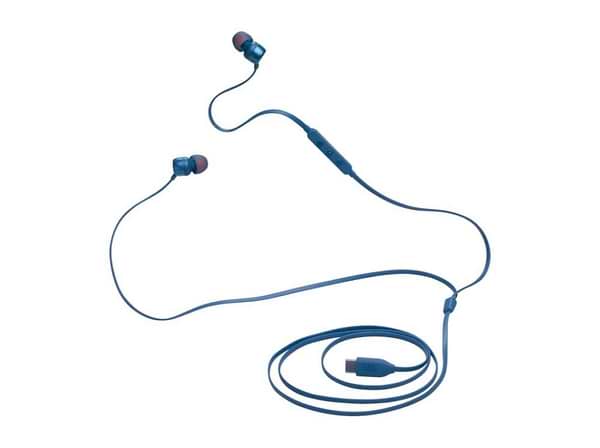 Фото - Навушники вкладиші дротові JBL Tune 310C USB-C Blue (JBLT310CBLU)