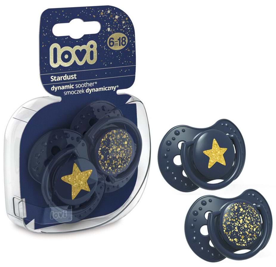 Симетрична пустушка Lovi Stardust 6-18 міс 2 шт. синя (22/894_blue) - Фото 1