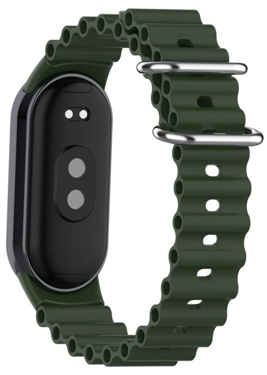 Фото - Ремешок для фитнес-браслета BeCover Wave Style for Xiaomi Mi Smart Band 8 / 9 / 10 Dark Green (714351)