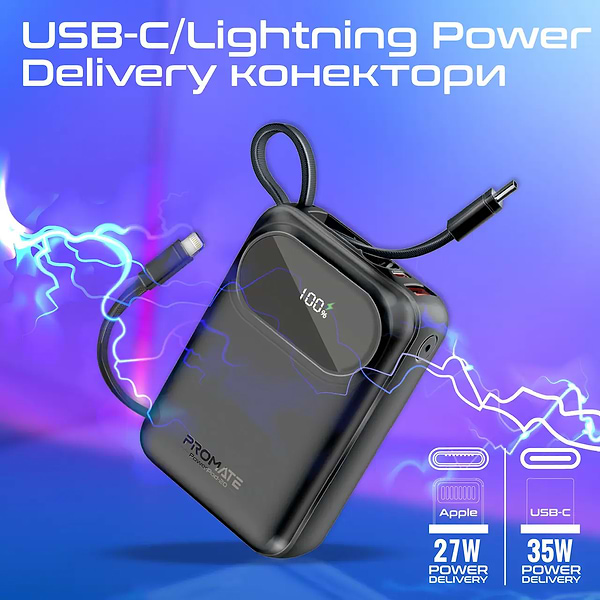 Фото - Батарея мобільна Promate 20000mAh (powerpod-20.black)