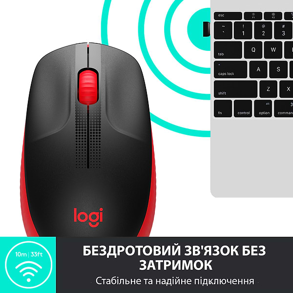 Фото - Миша бездротова Logitech M190 Red (910-005908)
