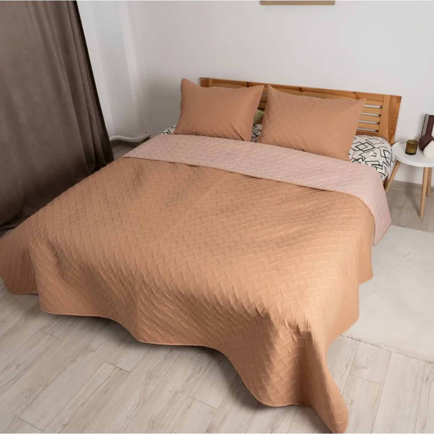 Покривало двоспальне ТЕП Vintage 220х240 см Кофейний/Вінтаж (4-00510_21780)