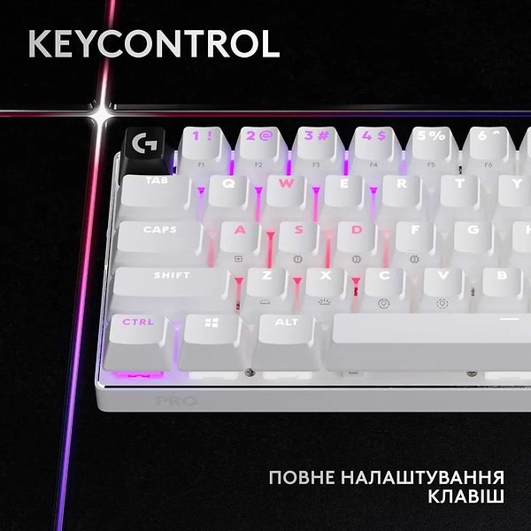Фото - Клавиатура беспроводная игровая Logitech G Pro X 60 LightSpeed White (920-011930)