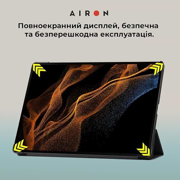 Фото - Чохол для планшета AIRON Premium for Samsung Galaxy Tab S9 Ultra 14.6'' 2023 із захисною плівкою та серветкою Black (4822352781111)