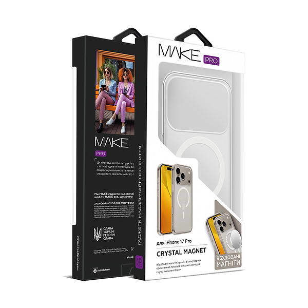 Фото - Чехол для смартфона MAKE Crystal Magnet for Apple iPhone 17 Pro (MCCM-AI17P)