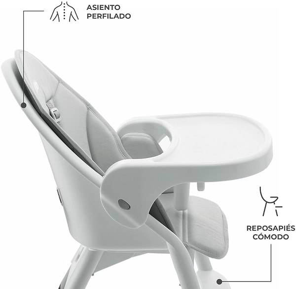 Фото - Стульчик для кормления классический Kinderkraft Dinnly Grey (KHDINN00LGR0000)