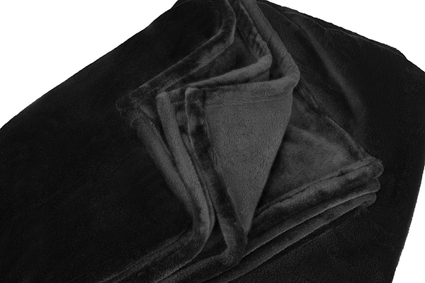 Фото - Набор плед + подушка в авто EVAtech из махры S для Range Rover Черные (MBLMPSSBV076)