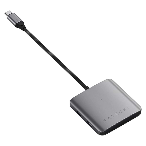 Фото - Хаб USB Satechi 4-Port USB-C Hub with PD Space Grey (ST-H4CPDM)