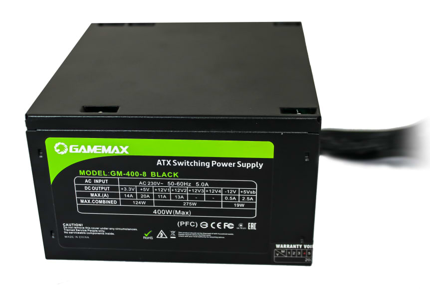 Блок живлення для ПК Gamemax GM-400-8CM Black - Фото 1