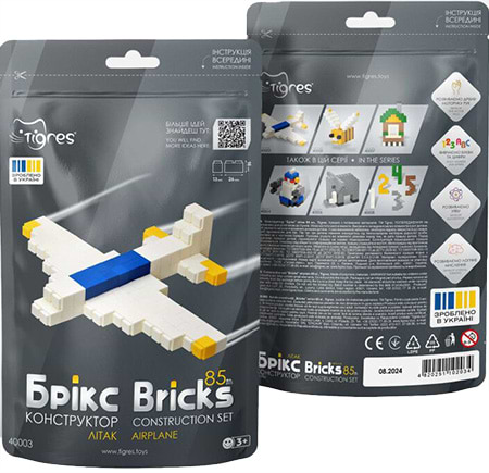 Купити Пластиковий конструктор Tigres ''Брікс'' літак 85 ел. (40003) - Фото 1 Пластиковий конструктор Tigres ''Брікс'' літак 85 ел. (40003) - Фото 1