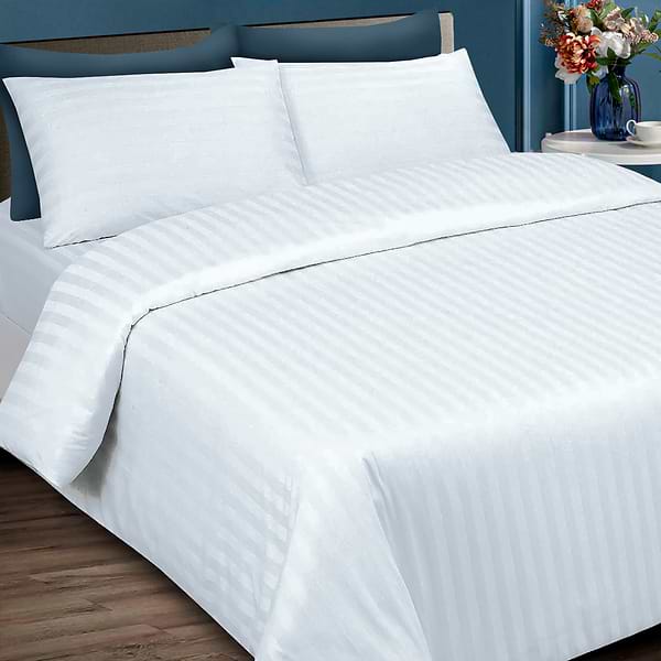 Фото - Комплект постельного белья Zastelli Ivory Stripe сатин 145х210 Белый (21134)