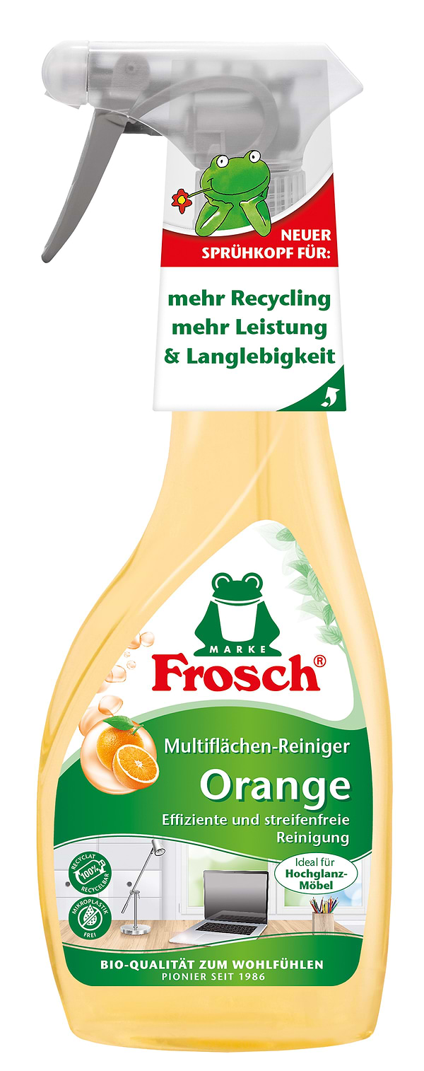 Фото - Засіб для чищення універсальний Frosch д/гладких поверхонь Апе льсін 500 мл