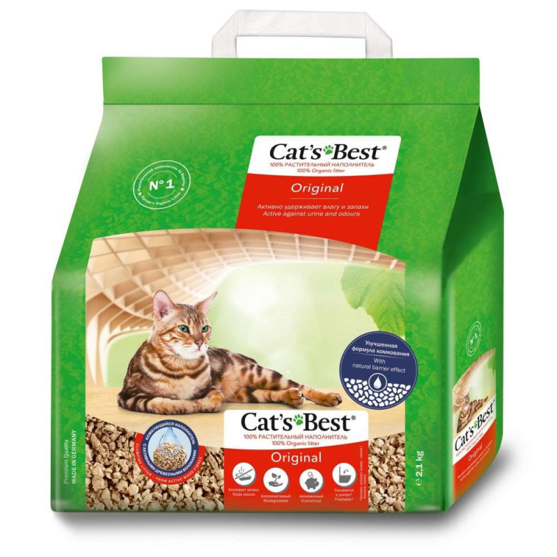 Наповнювач деревний Cat’s Best Original 5 л / 2,1 кг (4002973302347)
