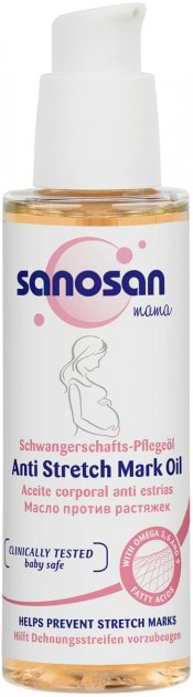 Фото - Масло для масажу Sano Mama проти розтяжок 100 мл (4003583207213)