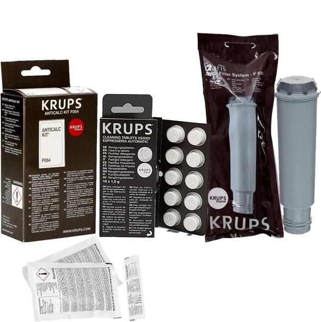 Засіб для чищення кавомашини Krups комплект обслуговування (XS530010) - Фото 1
