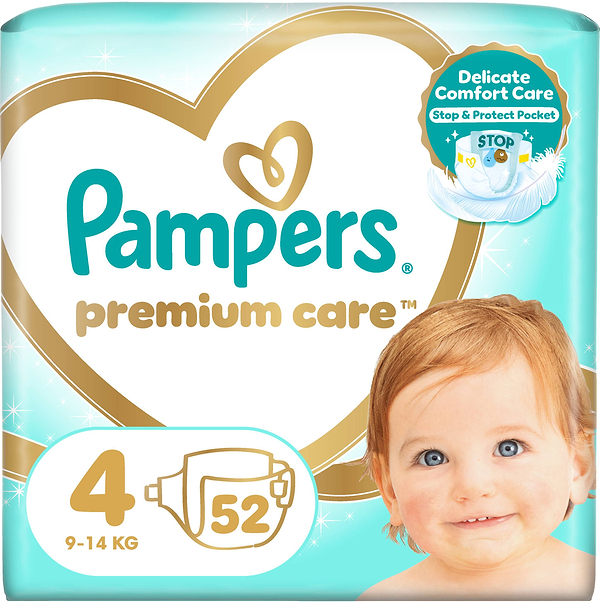 Фото - Одноразовые подгузники Pampers Premium Care Размер 4 (9-14 кг), 52 шт. (80840925)