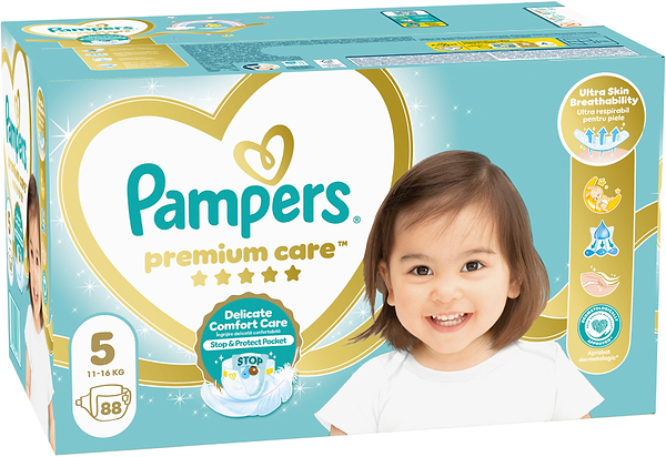 Фото - Одноразовые подгузники Pampers Premium Care Размер 5 (11-16 кг), 88 шт. (80840903)