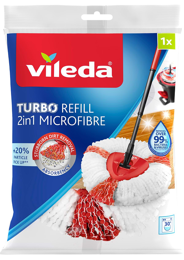 Фото - Уцінка - Змінна насадка на швабру Vileda EasyWring & Clean Turbo (4023103195189)
