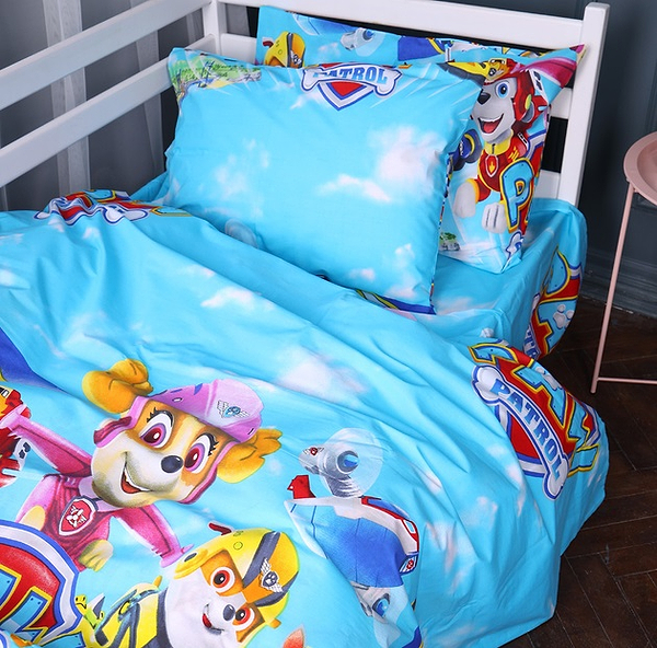 Фото - Комплект постельного белья детский MirSon Бязь 17-0788 Команда Щенячий патруль 220х240 (2200011395067)