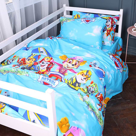 Комплект постельного белья детский MirSon Бязь 17-0788 Команда Щенячий патруль 220х240 (2200011395067)