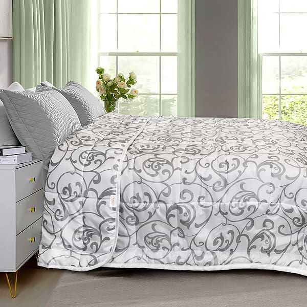 Фото - Одеяло демисезонное полуторное Zastelli 145х200 см холлофайбер А111 Вензеля (20245)