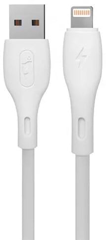 Кабель синхронізації даних SkyDolphin S22L Soft Silicone USB-Lightning 1m White (USB-000599)