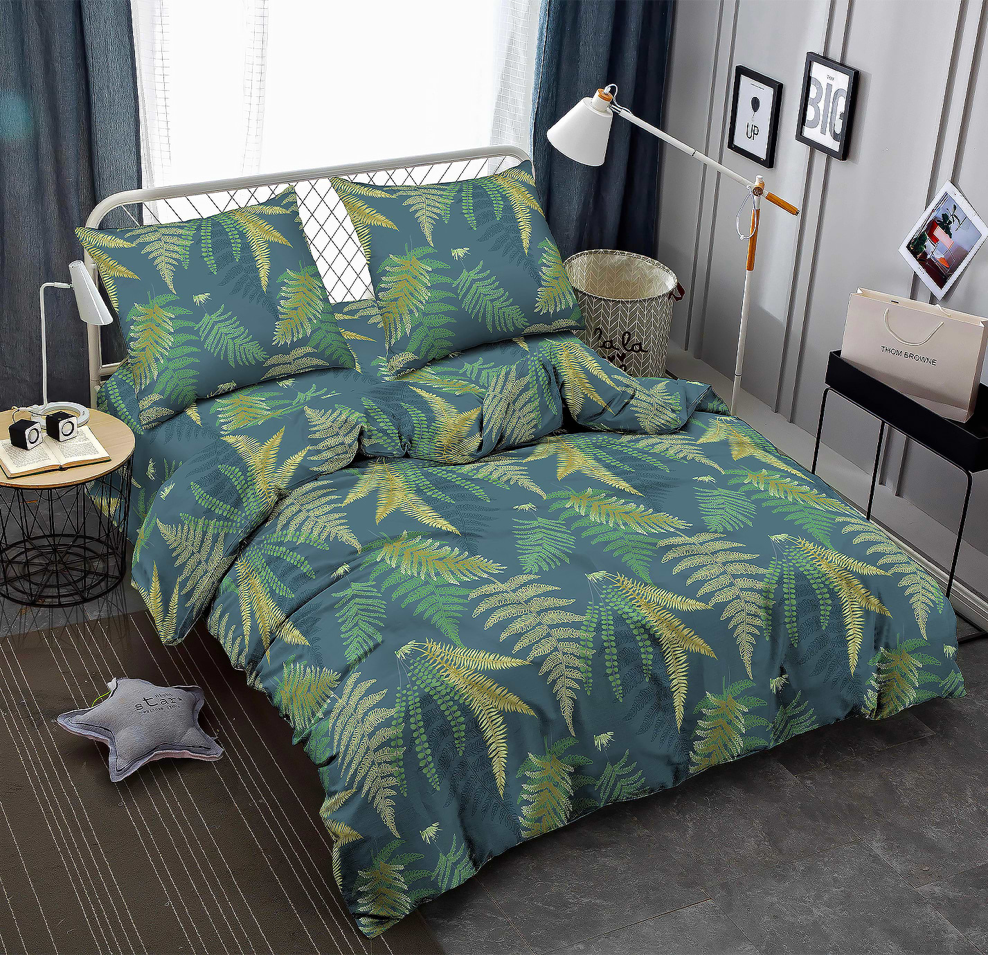 Комплект постільної білизни Zastelli JH11978-10 Листя жатка 2х145х210 Різнокольоровий (21298)