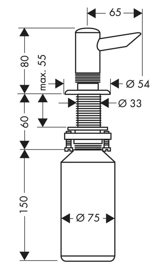 Фото - Дозатор для мыла Hansgrohe 300 мл (40418800)