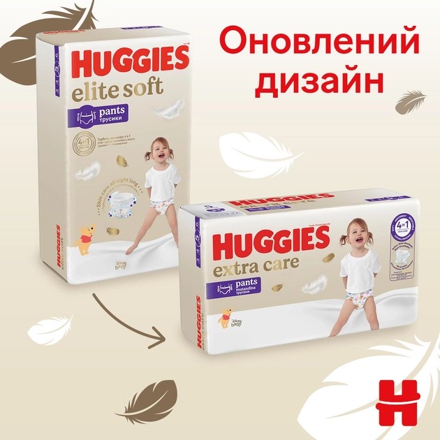 Фото - Одноразові підгузки-трусики Huggies Extra Care Pозмір 4 (9-14 кг), 80 шт. (5029053582405)