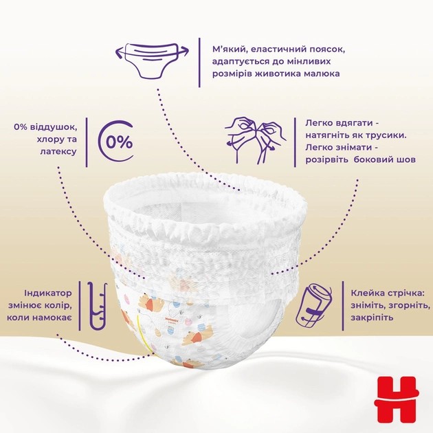 Фото - Одноразові підгузки-трусики Huggies Extra Care Pозмір 6 (15-25кг), 60 шт. (5029053582429)