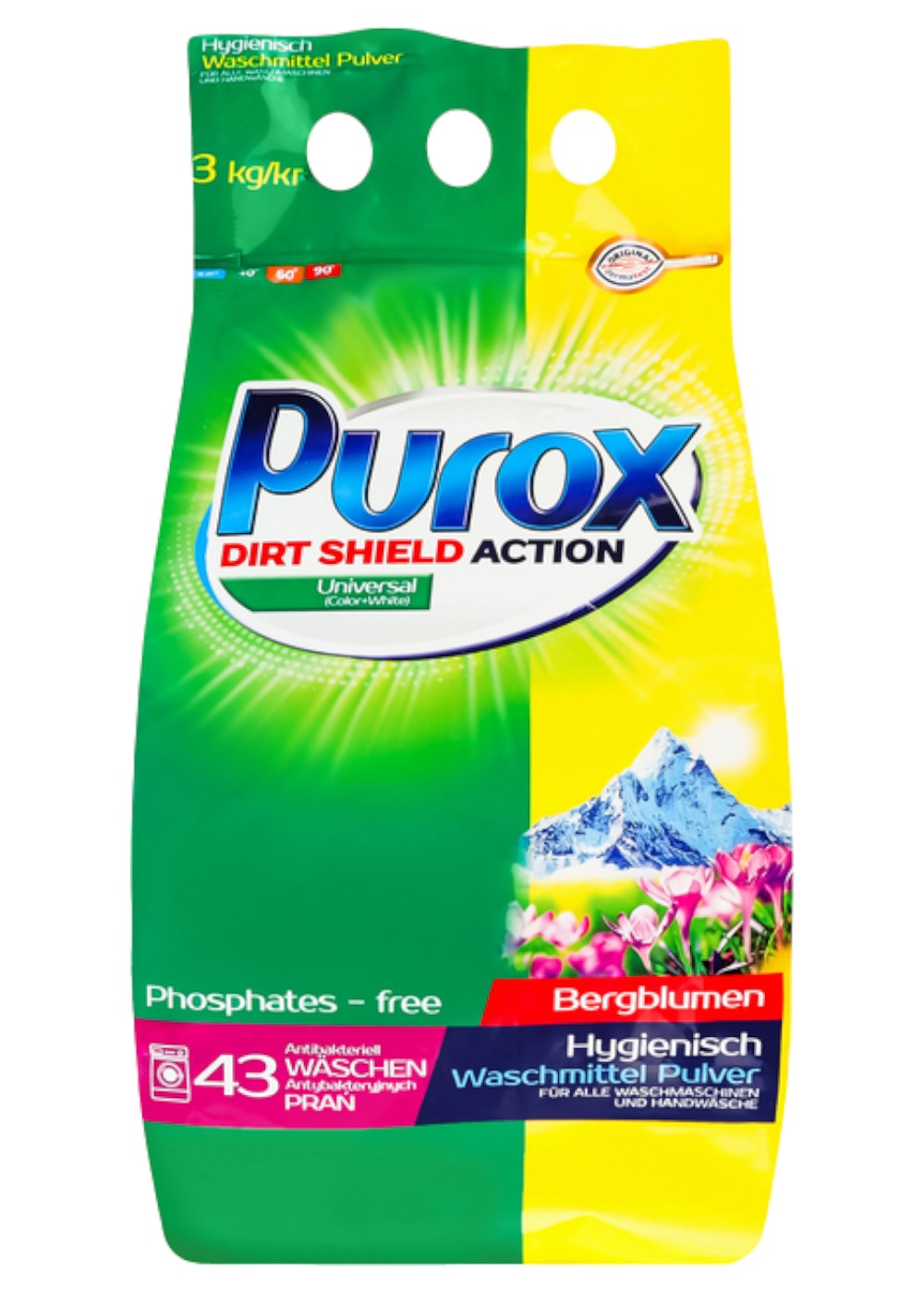 Фото - Пральний порошок Purox Universal 3 кг (4260418933543)