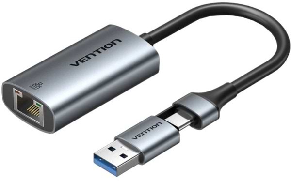 Перехідник Vention USB Type-C/USB-A --> Ethernet RJ45 (CFQHB)