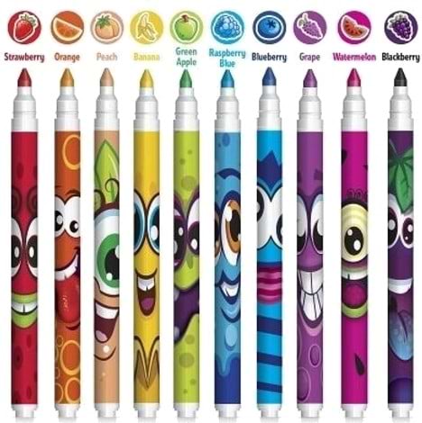 Фото - Набір маркерів Scentos Набір ароматних маркерів для малювання, 10 кольорів (40720)