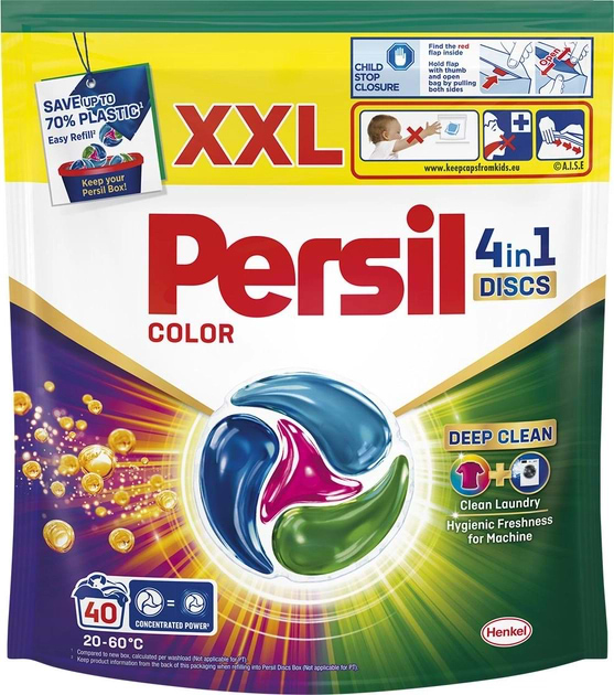 Капсулы для стирки Persil Диски Колор 40 шт - Фото 1