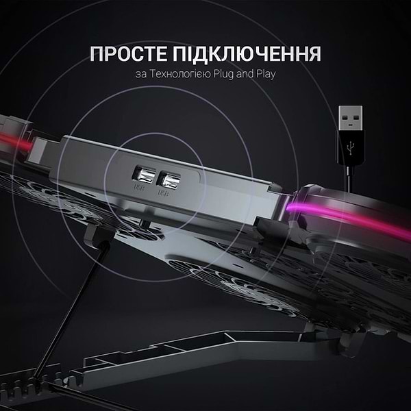 Фото - Підставка під ноутбук охолоджуюча GamePro CP770 Black
