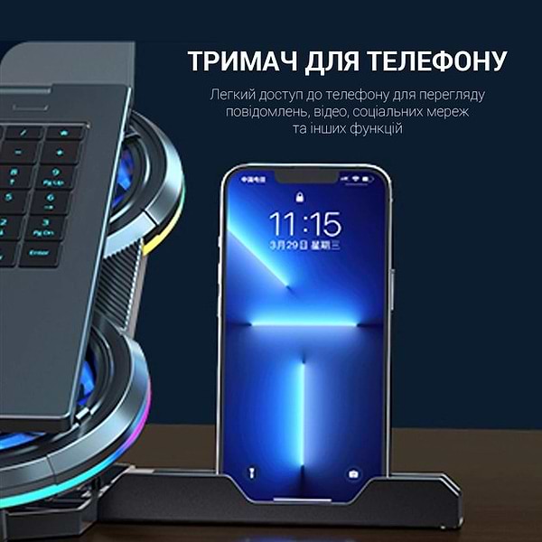 Фото - Підставка під ноутбук охолоджуюча GamePro CP770 Black