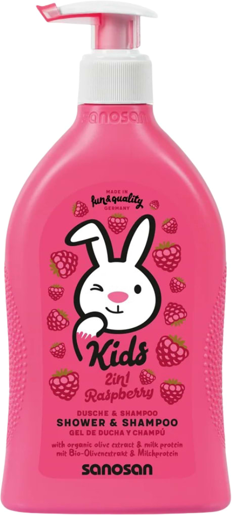 Шампунь для дітей Sanosan KIDS "2 в 1" Малина, 400 мл с)