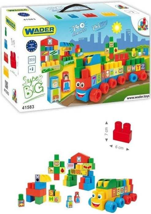 Фото - Пластиковый конструктор для малышей Wader Супер большой 140 эл. (41583)