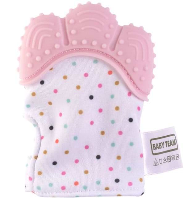 Прорезыватель Baby Team перчатка (4090_розовый)