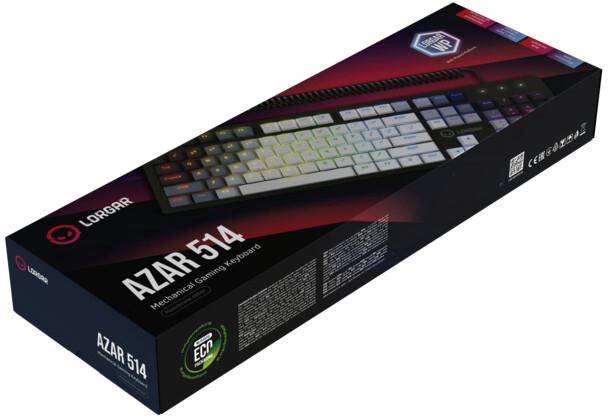 Фото - Клавіатура дротова ігрова Lorgar Azar 514 RGB EN/UA Gaming Wired White (LRG-GK514W-UA)