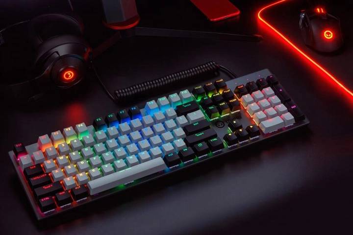 Фото - Клавіатура дротова ігрова Lorgar Azar 514 RGB EN/UA Gaming Wired White (LRG-GK514W-UA)