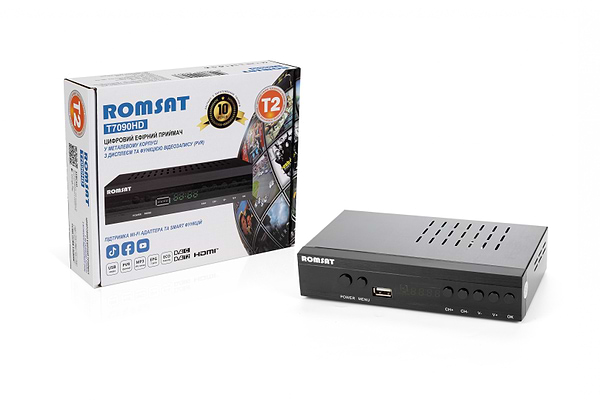 Фото - Уцінка - Тюнер цифрового ТБ Romsat T7090HD