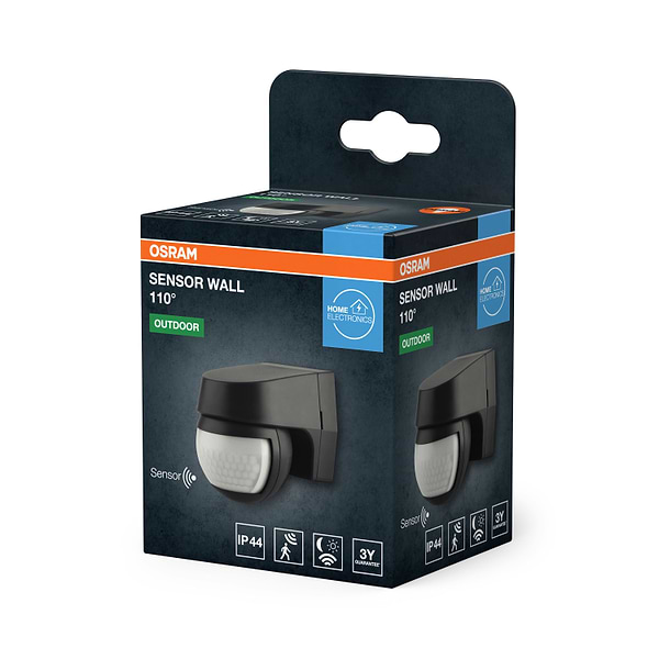 Фото - Беспроводной датчик движения Osram SENSOR WALL IP44 Black (4099854454073)