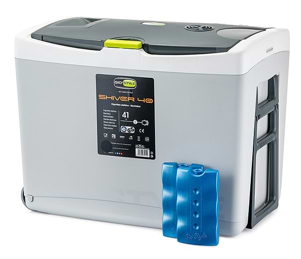 Фото - Уценка - Холодильник автомобильный GioStyle Shiver 40 12V + Аккумуляторы холода (8000303304142)